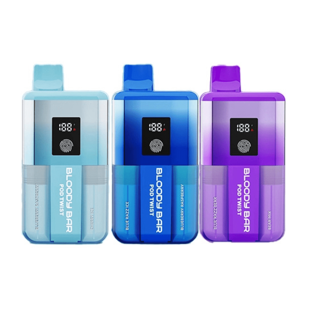 Bloody Bar Pod Twist 20K Prefilled Pod Kit - Eliquid Base - Blue Razz Bear/Bear Mix