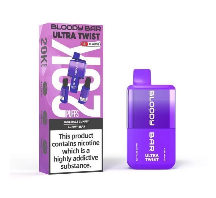 Bloody Bar Ultra Twist 20000 Disposable Vape Device - Blue Razz Ice / Blueberry Raspberry