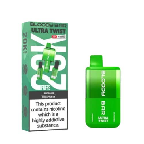 Bloody Bar Ultra Twist 20000 Disposable Vape Device - Lemon Lime / Pineapple Ice