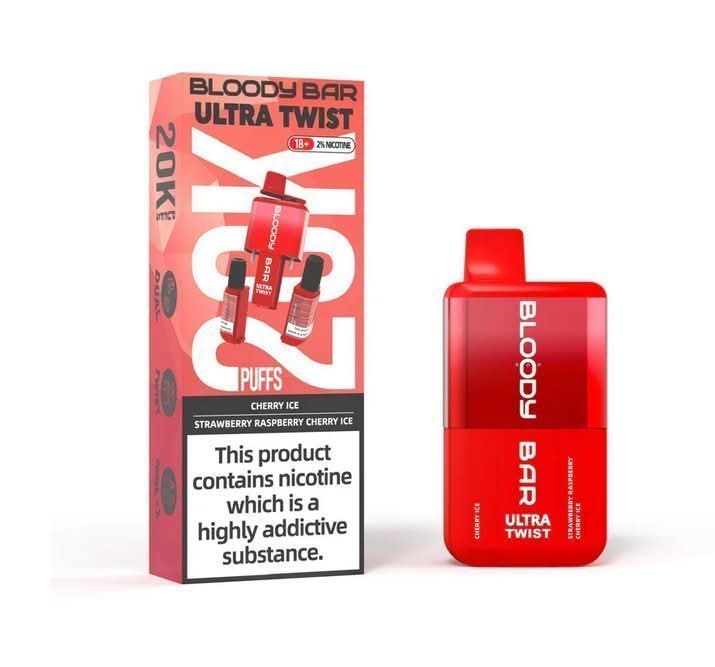 Bloody Bar Ultra Twist 20000 Disposable Vape Device - Blue Razz Ice / Blueberry Raspberry