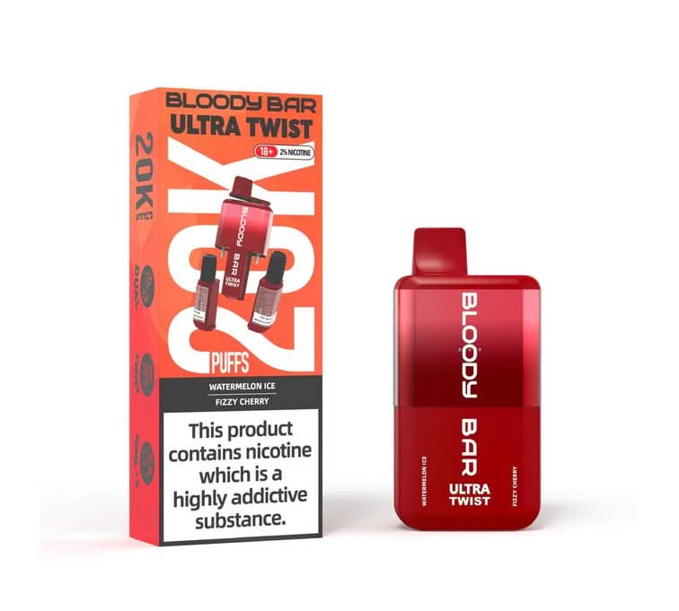 Bloody Bar Ultra Twist 20000 Disposable Vape  - Cherry Ice/Strawberry Raspberry Cherry ice