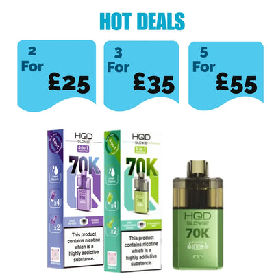 HQD Glow Air 70K Prefilled pod kit