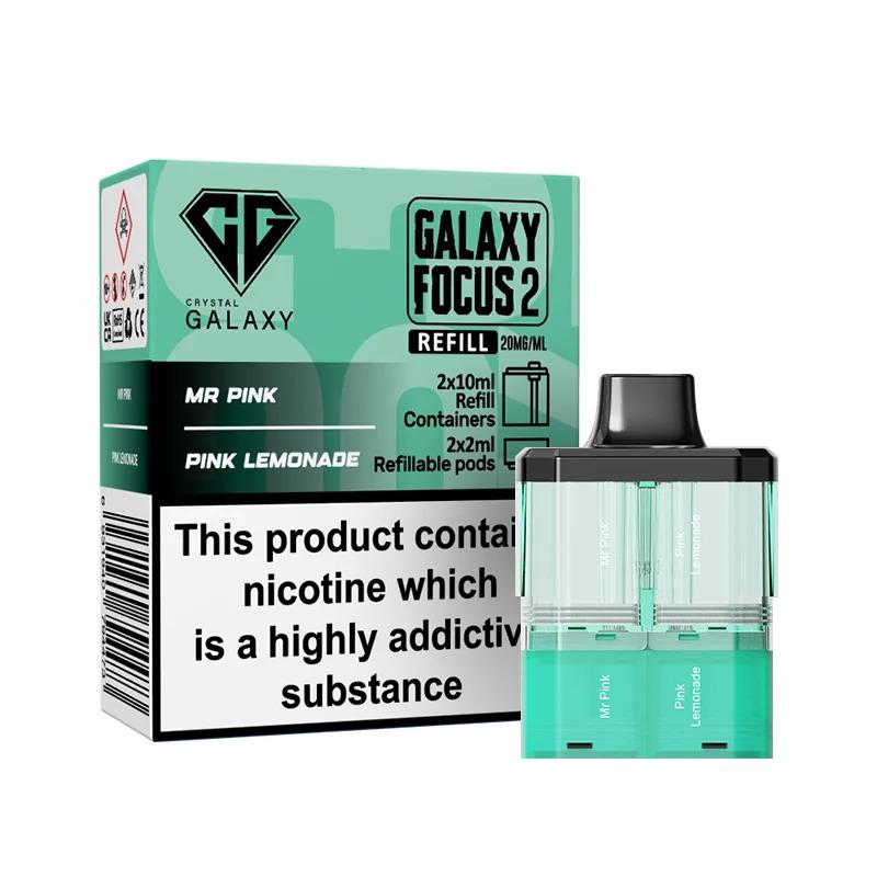 Crystal Galaxy Focus 2 Prefilled Pods - Eliquid Base - Mr Pink / Pink Lemonade