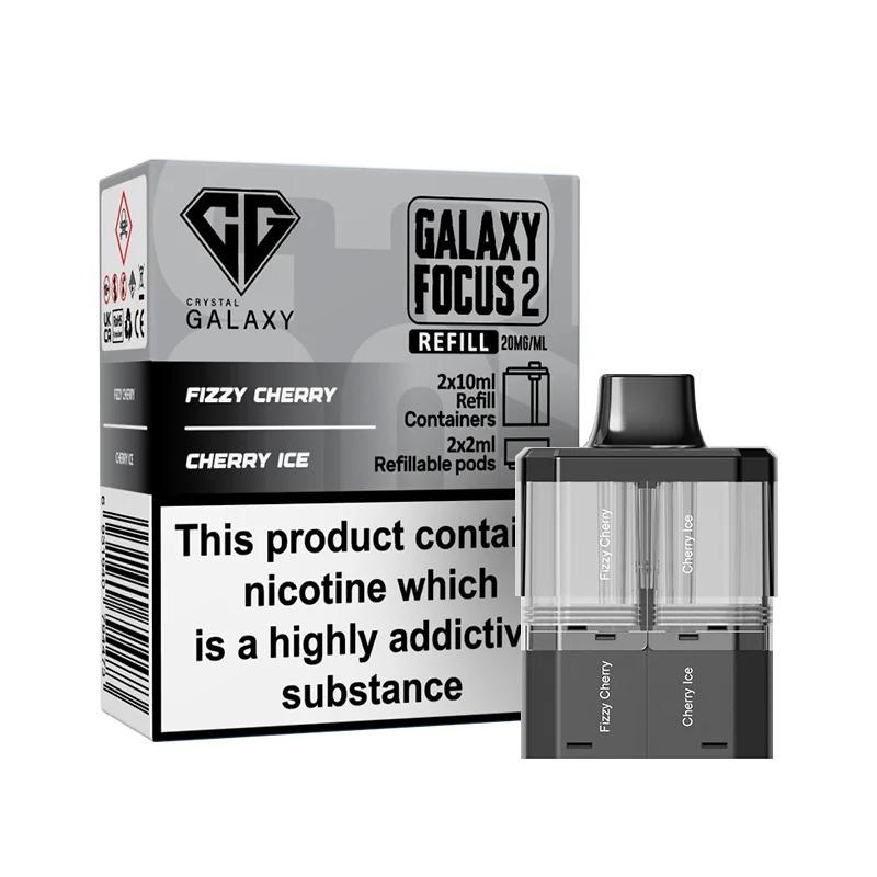 Crystal Galaxy Focus 2 Prefilled Pods - Eliquid Base - Fizzy Cherry / Cherry Ice