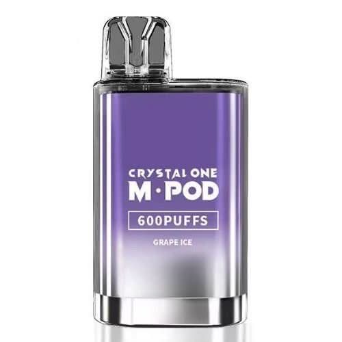 Crystal One 600 M. Pod Disposable Vape  Device 20MG  - Grape Ice