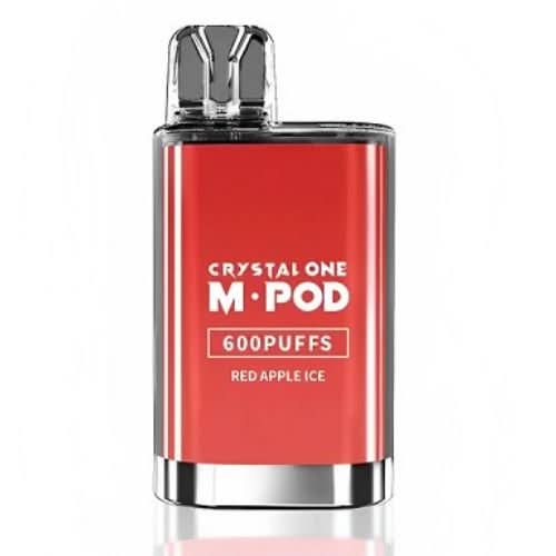 Crystal One 600 M. Pod Disposable Vape  Device 20MG  - Red Apple  Ice