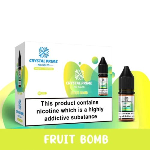 Crystal Prime 7000 Nic Salt 10ml Box of 10,  Fruit Bomb