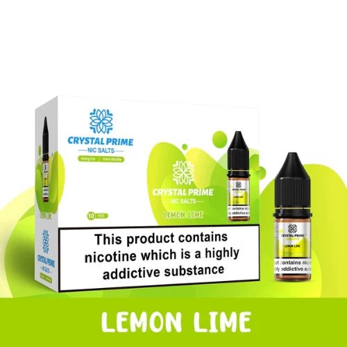 Crystal Prime 7000 Nic Salt 10ml Box of 10,  Lemon Lime