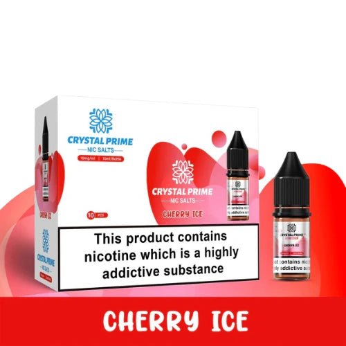 Crystal Prime 7000 Nic Salt 10ml Box of 10, Cherry Ice