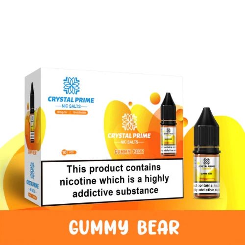 Crystal Prime 7000 Nic Salt 10ml Box of 10, Gummy Bear