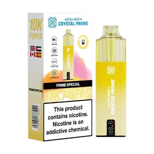 Crystal Prime Aura Bar Twist 10000 Disposable Device 20MG - Pack of 5 - Eliquid Base - Prime Special