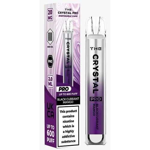 The Crystal Pro Bar 600 Disposable Vape Device - Blackcurrant Mango