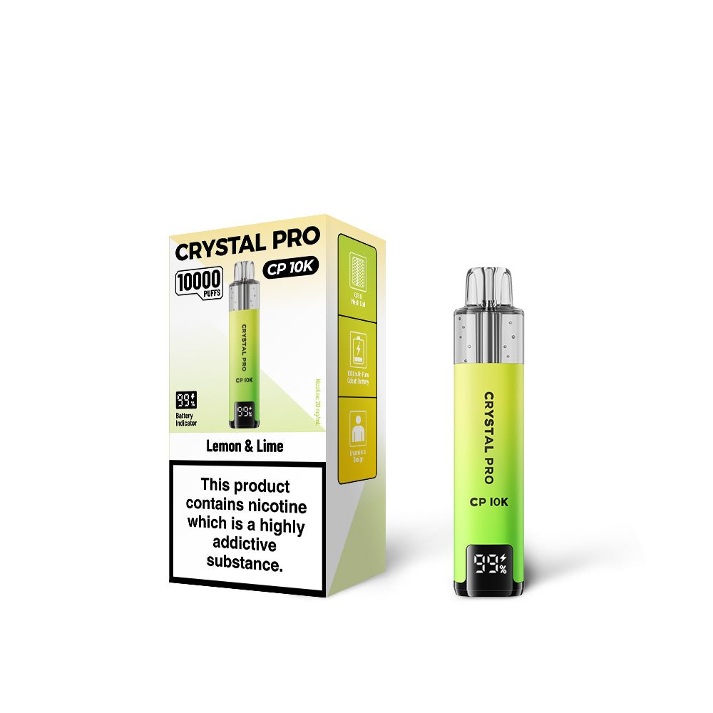 Crystal Pro CP 10000 Disposable Vape - Eliquid Base - Lemon & Lime