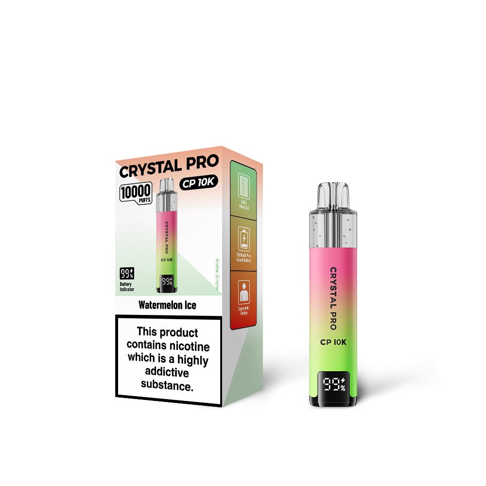 Crystal Pro CP 10000 Disposable Vape - Eliquid Base - Watermelon Ice
