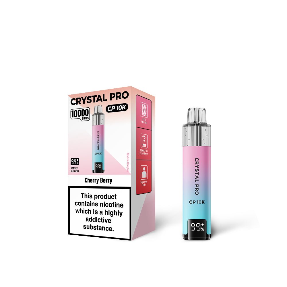Crystal Pro CP 10000 Disposable Vape - Eliquid Base - Cherry Berry