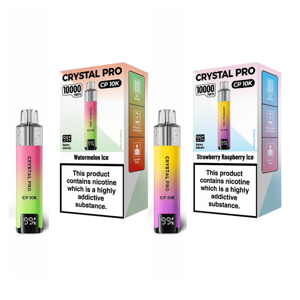 Crystal Pro CP 10000 Disposable Vape Device - Eliquid Base - Banana Ice