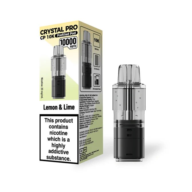Crystal Pro CP 10K Prefilled Pods - Eliquid Base - Lemon Lime
