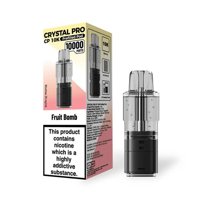 Crystal Pro CP 10K Prefilled Pods - Eliquid Base - Fruit Bomb