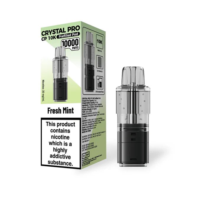 Crystal Pro CP 10K Prefilled Pods - Eliquid Base - Fresh Mint