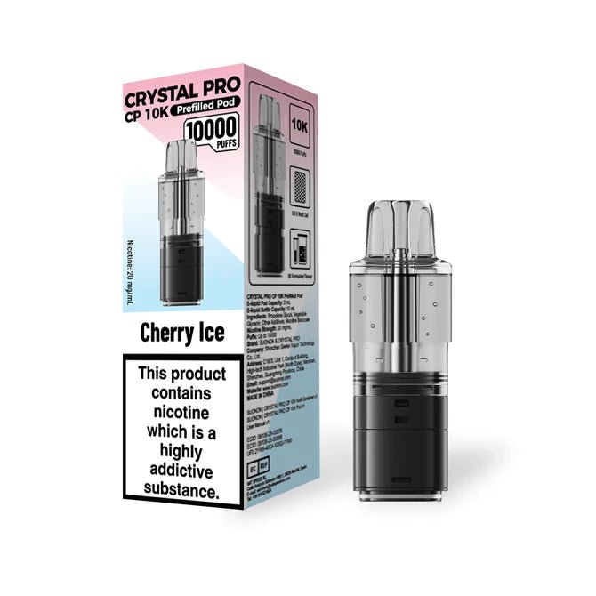 Crystal Pro CP 10K Prefilled Pods - Eliquid Base - Cherry Ice