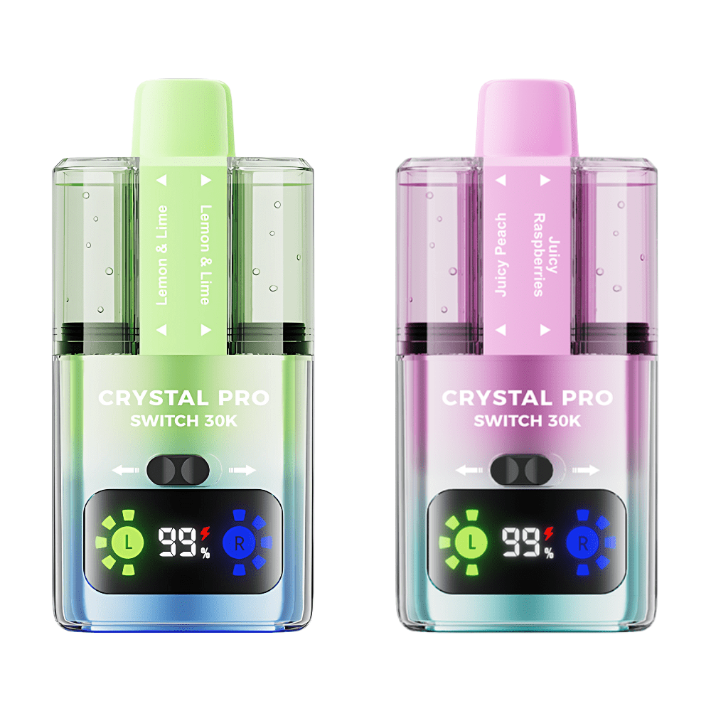 Crystal Pro Switch 30K Disposable Vape Device - 20Mg - Eliquid Base - Banana Ice / Strawberry Banana
