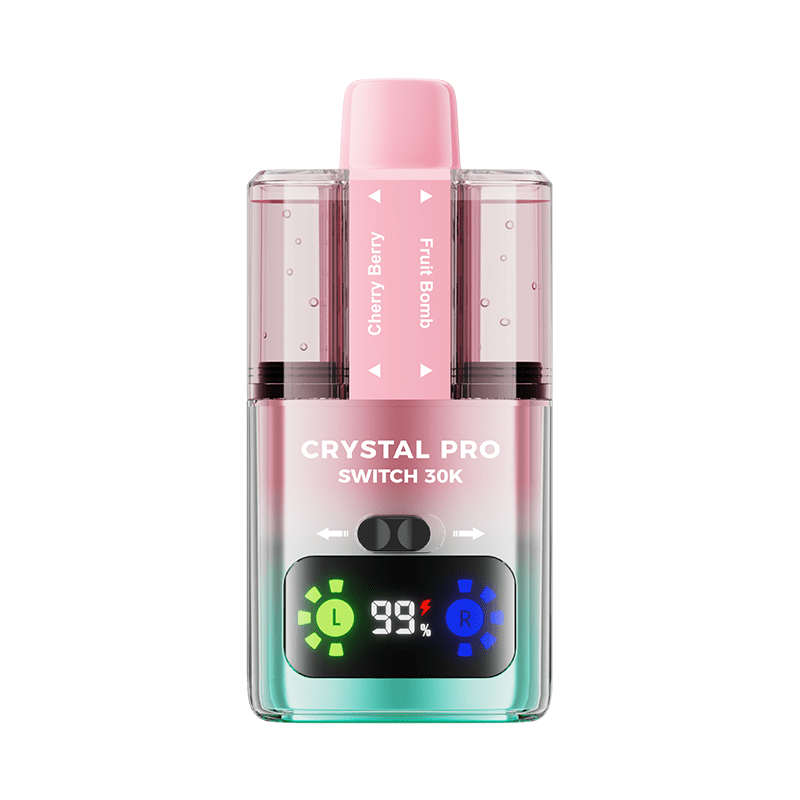 Crystal Pro Switch 30K Disposable Vape Device - 20Mg - Eliquid Base - Cherry Berry / Fruit Bomb