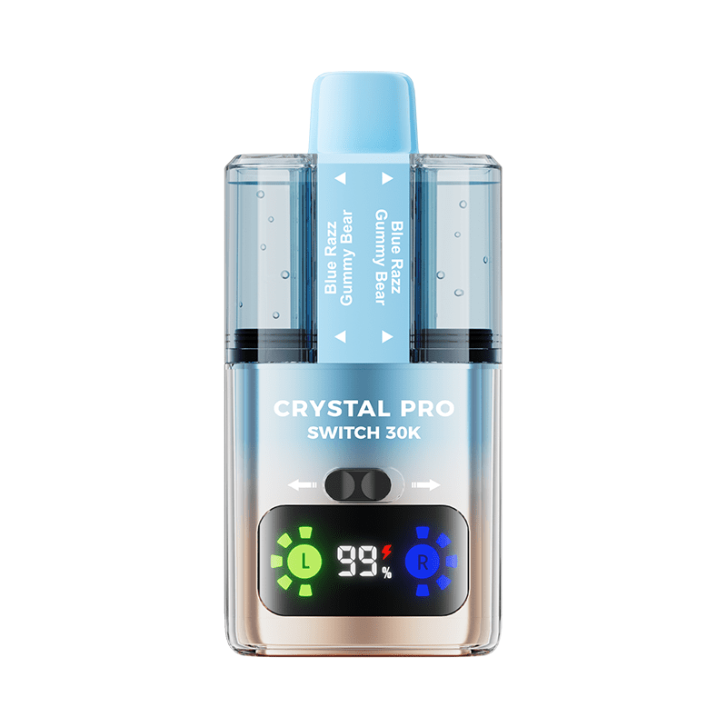 Crystal Pro Switch 30K Disposable Vape Device - 20Mg - Eliquid Base - Blue Razz Gummy Bear