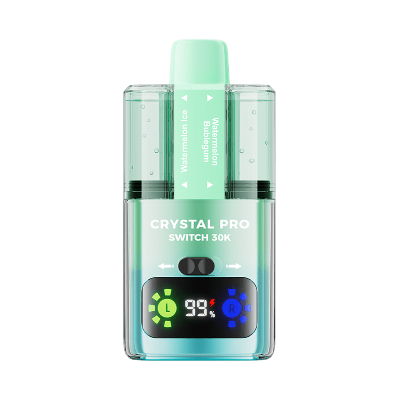 Crystal Pro Switch 30K Disposable Vape Device - 20Mg - Eliquid Base - Watermelon Ice / Watermelon Bubblegum