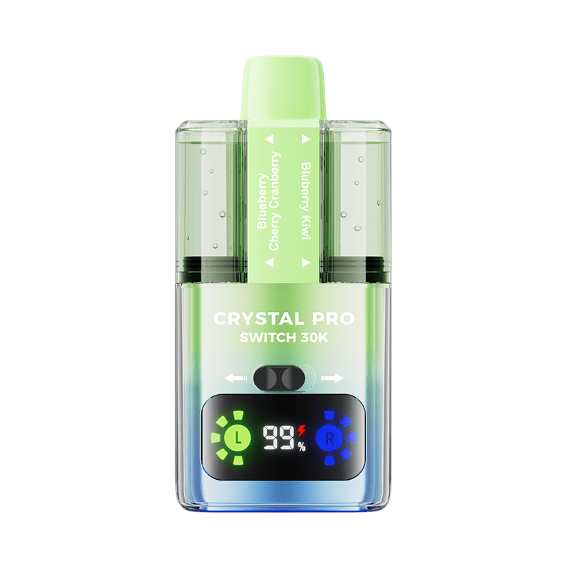 Crystal Pro Switch 30K Disposable Vape Device - 20Mg - Eliquid Base - Blueberry Cherry Cranberry / Blueberry Kiwi