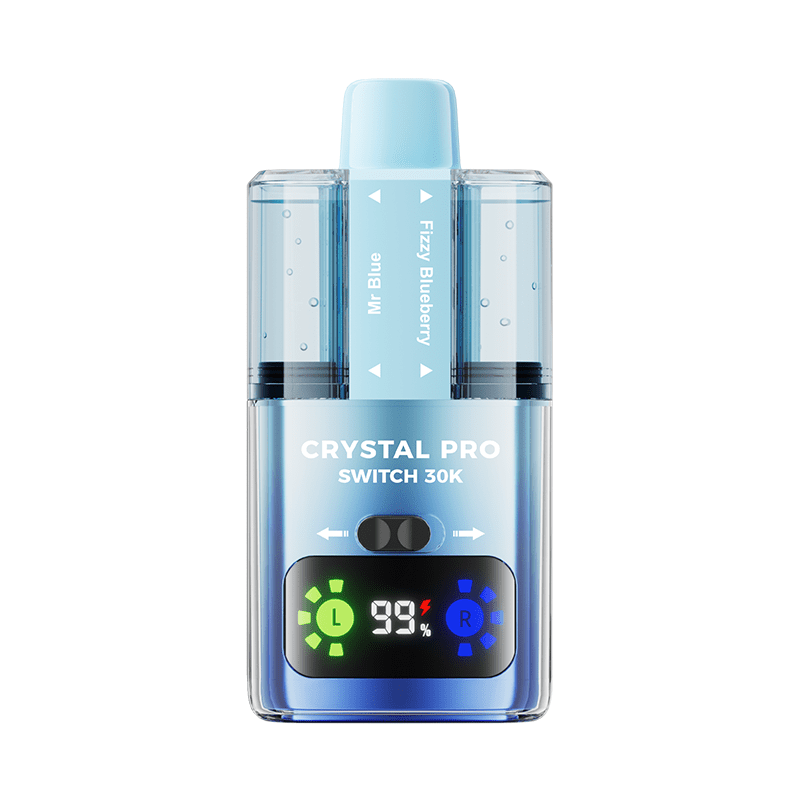 Crystal Pro Switch 30K Disposable Vape Device - 20Mg - Eliquid Base - Mr Blue / Fizzy Blueberry