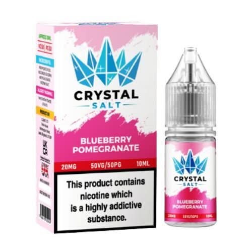 Crystal Salt 10ml Nic Salts E-Liquids - Pack of 5 - Blueberry Pomegranate