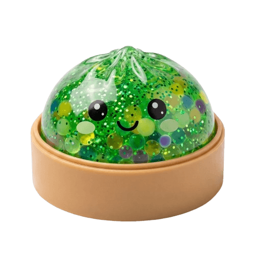 Cute Small Glitter Dumpling Squishy Filled with Colorful Orbeez - Vapewholesalesupplier