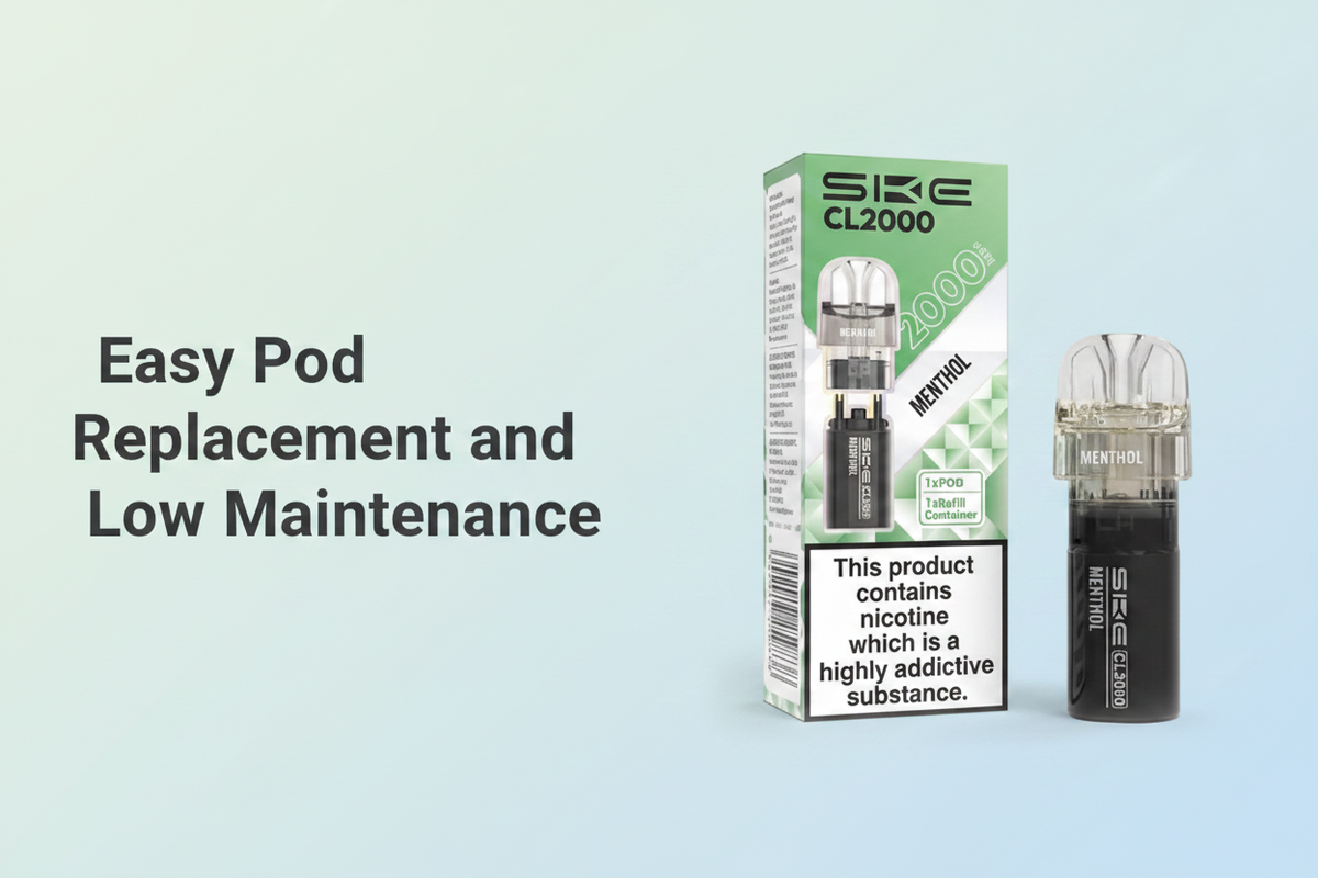 Easy Pod Replacement and Low Maintenance