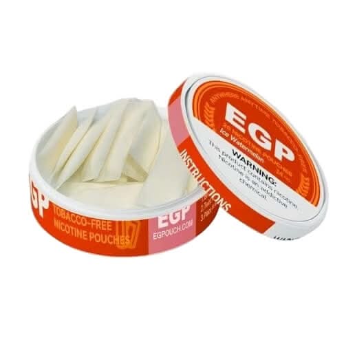 EGP Ice Watermelon Nicotine Pouches in a box of 10, delivering a cool and fruity watermelon flavour with a refreshing nicotine hit.

