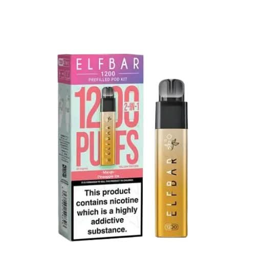 Elf Bar 1200 2-in-1 Prefilled Pod Kit | Dual Flavour Switch Eliquid Base Elf Bar 1200 2-in-1 Prefilled Pod Kit | Dual Flavour Switch Eliquid Base