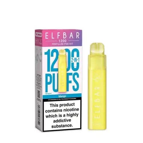 Elf Bar 1200 2-in-1 Prefilled Pod Vape Kit  - Mango