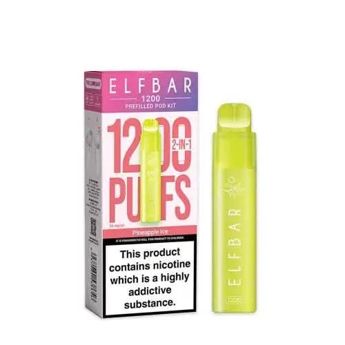 Elf Bar 1200 2-in-1 Prefilled Pod Vape Kit - Pineapple Ice