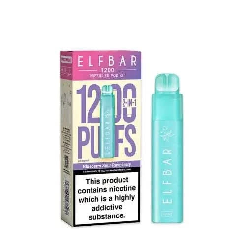Elf Bar 1200 2-in-1 Prefilled Pod Vape Kit  - Blueberry Sour Raspberry