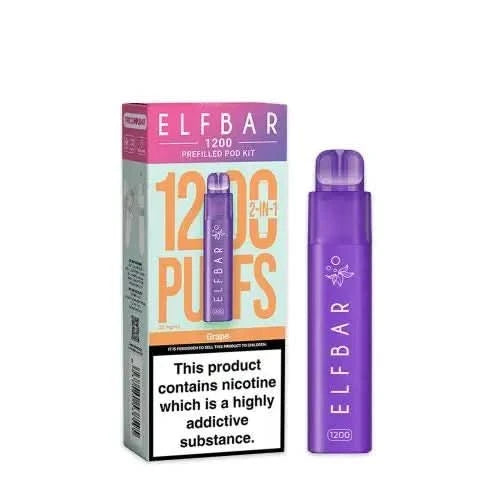 Elf Bar 1200 2-in-1 Prefilled Pod Vape Kit - Grape