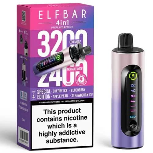 Elf Bar 4 in 1 prefilled pod kit  (3200 Puffs)  - Special Edition