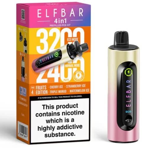 Elf Bar 4 in 1 prefilled pod kit  (3200 Puffs)  - Fruit Edition