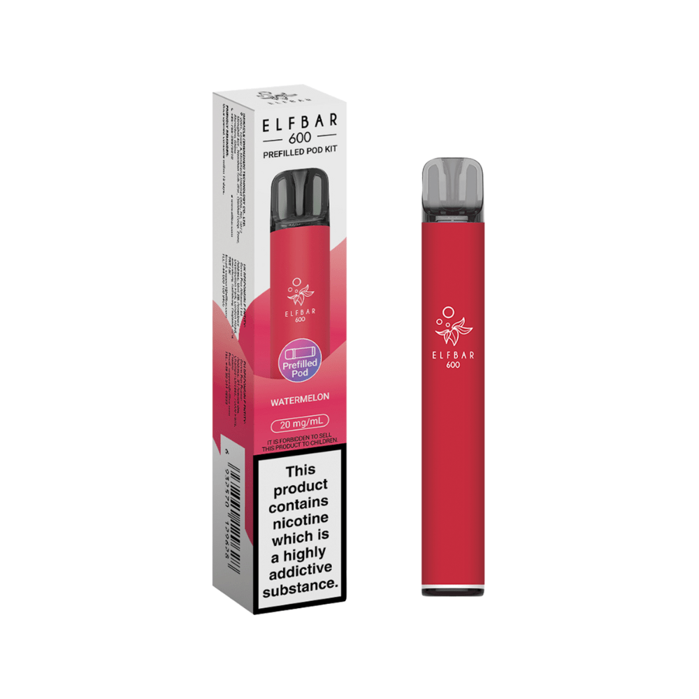 ELF BAR 600 Pre - Filled Pod Kit - Eliquid Base - Watermelon