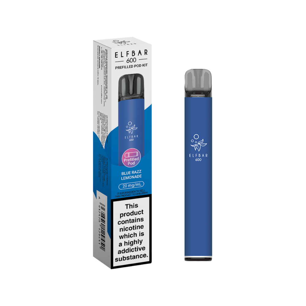 ELF BAR 600 Pre - Filled Pod Kit - Eliquid Base - Blue Razz Lemonade