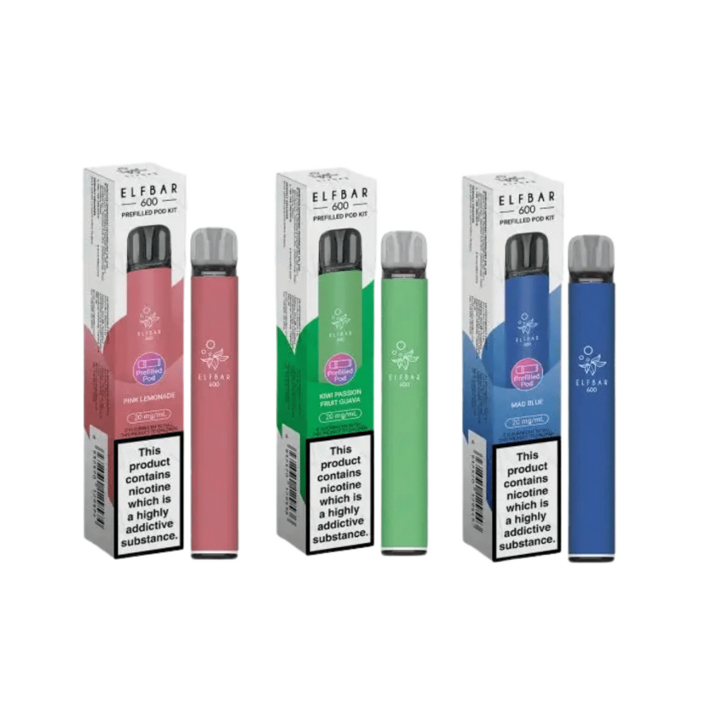 ELF Bar 600 Prefilled Disposable Vape Pod Device - Eliquid Base - Apple Peach