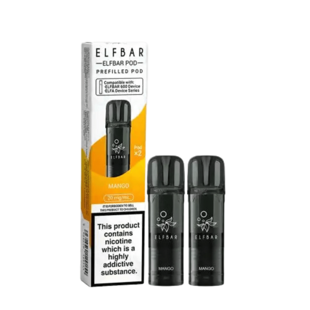 Elf Bar 600 Prefilled Pods Pack of 2 - Eliquid Base - Mango