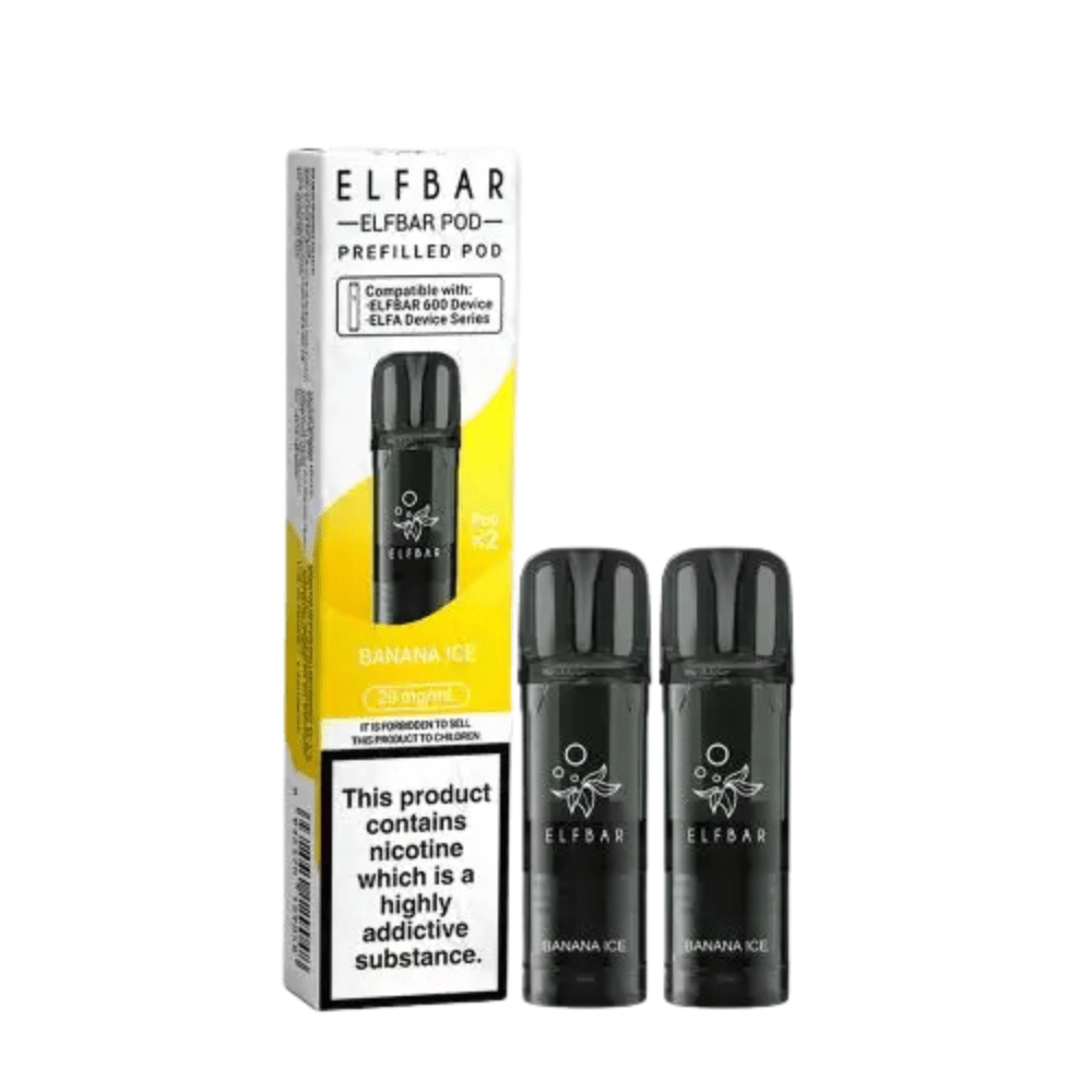 Elf Bar 600 Prefilled Pods Pack of 2 - Eliquid Base - Banana Ice