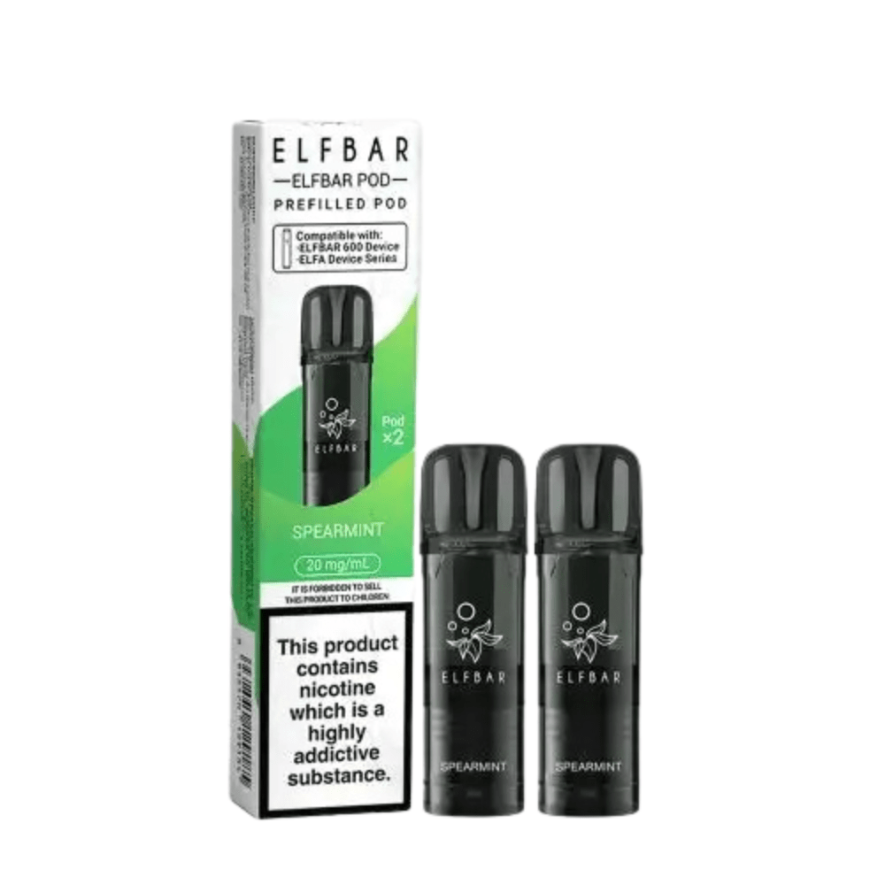 Elf Bar 600 Prefilled Pods Pack of 2 - Eliquid Base - Spear Mint