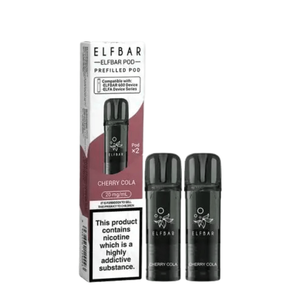 Elf Bar 600 Prefilled Pods Pack of 2 - Eliquid Base - Cherry Cola