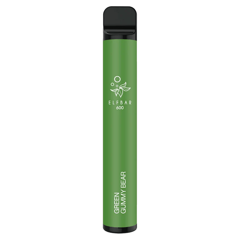 Elf Bar 600 Puff Disposable Vape Device - 20MG - Eliquid Base - Green Gummy Bear