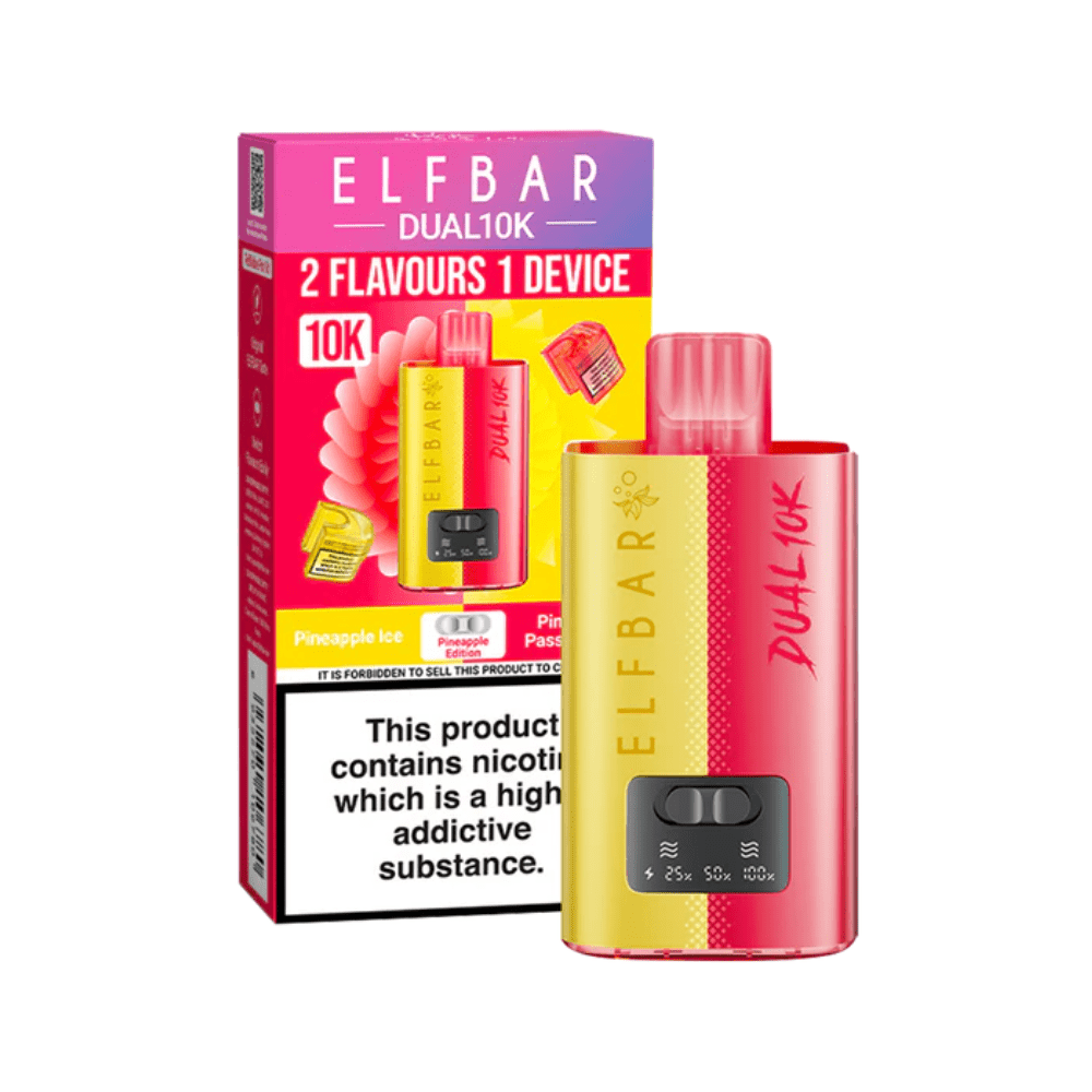 Elf Bar Dual 10K Prefilled Pod Vape Kit - Eliquid Base - Pineapple Edition